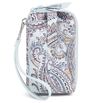 RFID Smartphone Wristlet in Soft Sky Paisley