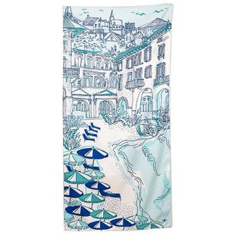 Santorini Shore Microfiber Beach Towel