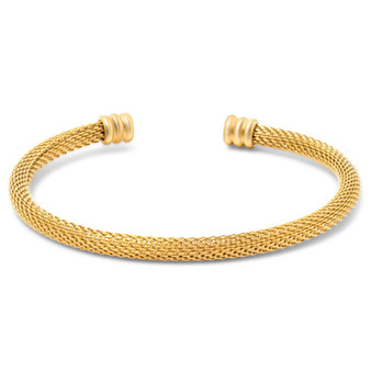 Sinclair Mesh Cuff Bracelet in Gold