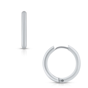Erin Mini Hoop Earrings in Silver