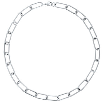 Carla Paper Clip Chain in Silver