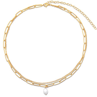 Renee Double Chain Choker Necklace