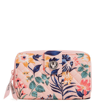 RFID Turnlock Wallet in Paradise Coral