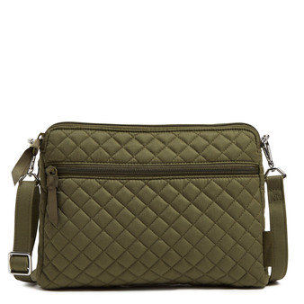 Triple Compartment Crossbody Bag in Climbing Ivy Green