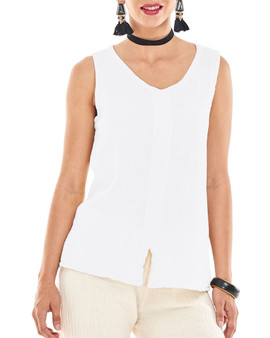 Henri Sleeveless Gauze Blouse