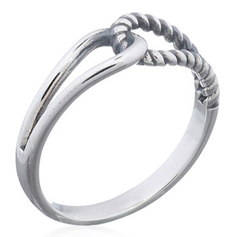 Smooth - Roped Twined Strings Ring
