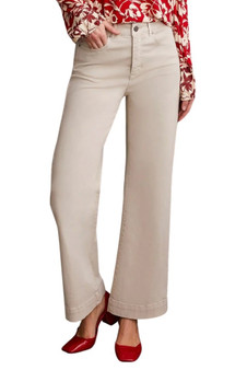 Comfort Stretch Fly Front Wide Leg Pants