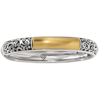 Catania Hinged Bangle Bracelet - Two Tone