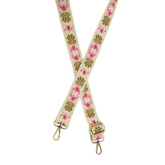 Guitar Strap - Seashell Floral Jaquard