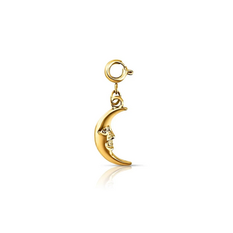 Luna Crescent Moon Charm - Gold