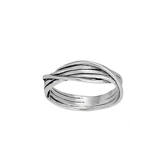 Five Band Wrap and Twist Band Ring