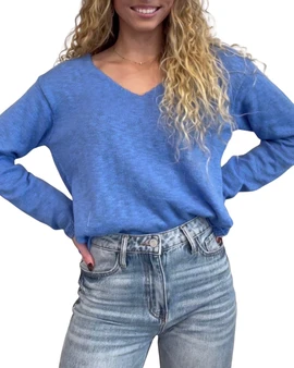 Cropped V-neck Sweater