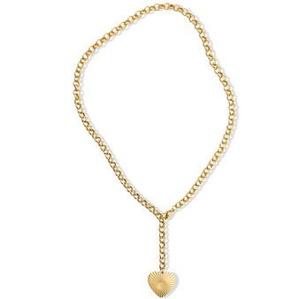 Shiloh Heart Lariat Necklace