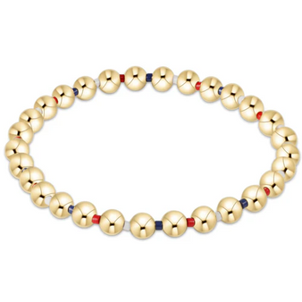 Hope Grateful 5mm Bead Bracelet - Firecracker