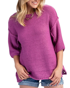 Dolman Sleeve Oversized Knit Sweater
