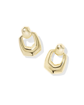 Kaitlin Open Frame Earrings - Gold
