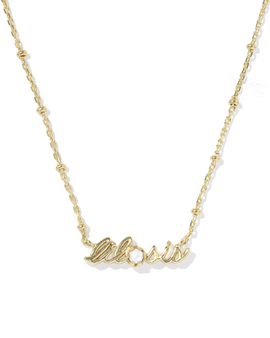 Lil Sis Short Pendant Necklace - Gold Lil Sis Short Pendant Necklace - Gold