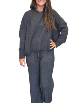 Waffle Knit Two-Piece Lounge Set Waffle Knit Two-Piece Lounge Set