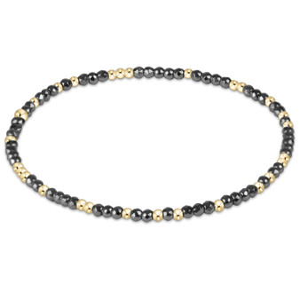 Hope Unwritten Silver Faceted Hematite 2mm Beaded Bracelet Hope Unwritten Silver Faceted Hematite 2mm Beaded Bracelet