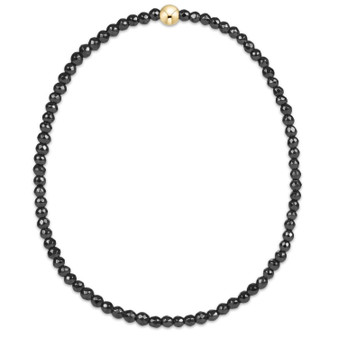 Faceted Hematite 2mm Beaded Bracelet Faceted Hematite 2mm Beaded Bracelet