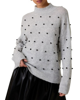 Puff Dot Mock Neck Sweater Puff Dot Mock Neck Sweater