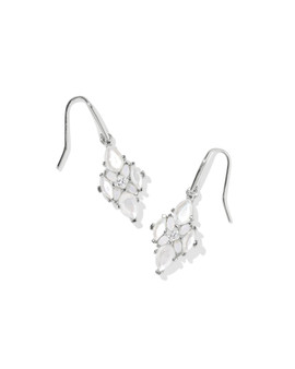 Abbie Crystal Drop Earrings in Silver