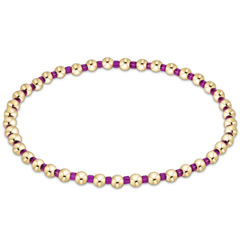 Hope Grateful Beaded Bracelet - Fuchsia