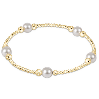 Purpose Pearl 6mm Beaded Bracelet - Gold