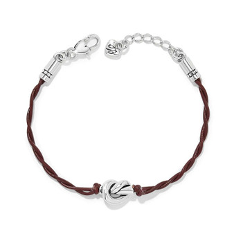 Interlok Single Knot Leather Bracelet - Silver Chili Pepper