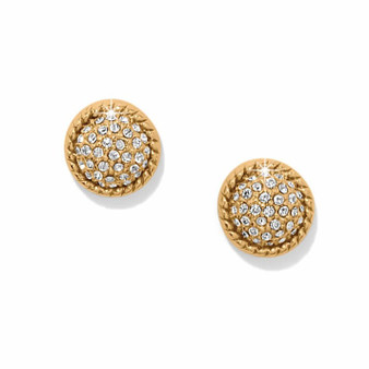 Illumina Celeste Dome Post Earrings - Gold CZ