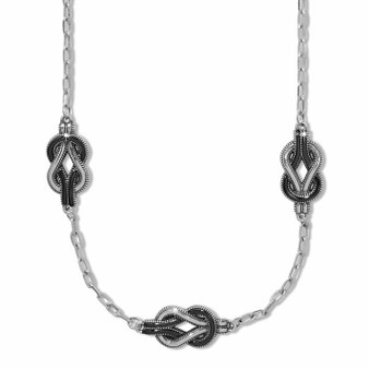 Interlok Harmony Trio Necklace - Silver/Black
