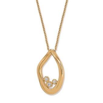 Cascade Lumina Necklace - Gold CZ
