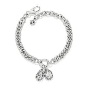 Twinkle Luxe Charm Link Bracelet - Silver CZ
