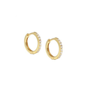 CZ Huggie Hoop Earrings – Gold