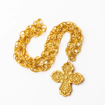 Susie Cross Double Chain Necklace