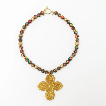 Susie Cross Imperial Rainbow Jasper Necklace