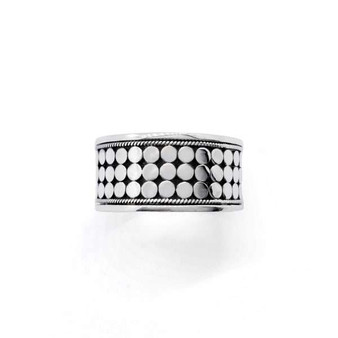 Sterling Silver Dot Texture Band Ring