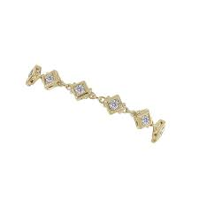 Gilded Collection Tennis Bracelet 11 Stone - Gold