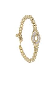 Beaded Collection Pave Oval Bracelet - Gold