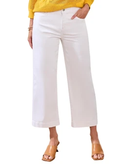 Audrey Hugging Crop Wide Leg Boundless Stretch Denim