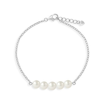 Children's Freshwater Pearl & Link Bracelet - 6.5"