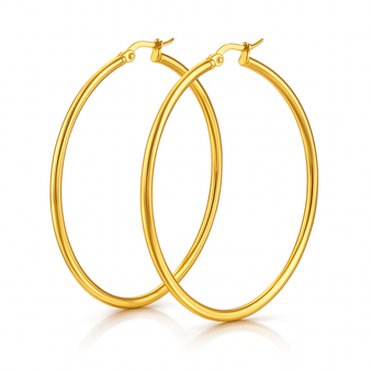 Laurette Large Hoop Earrings in Gold