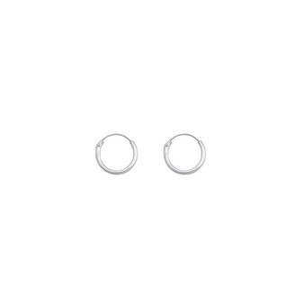 Sterling Silver Continuous Hoop Earrings – 1.5mm