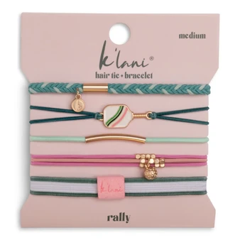 Rally - Hair Tie Bracelets - Turq Pink