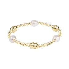 Admire Gold & Admire Pearl 3mm Bead Bracelet