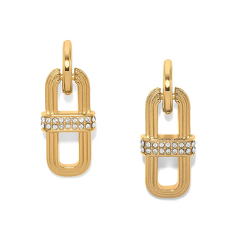 Meridian Aurora Link Post Drop Earrings - Gold