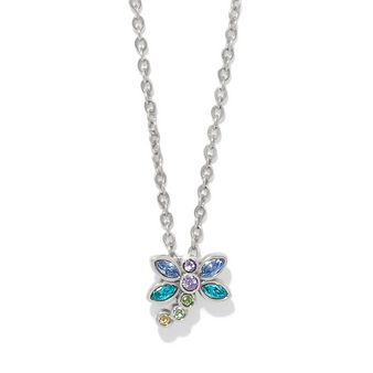 Enchanting Gem Dragonfly Necklace - Silver