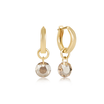Reflection Charm Huggie Hoop Earrings - November