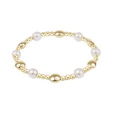 Honesty Sincerity Pearl 6mm Beaded Bracelet - Pearl/Gold