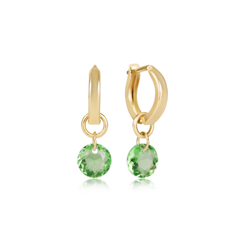 Reflection Charm Huggie Hoop Earrings - August